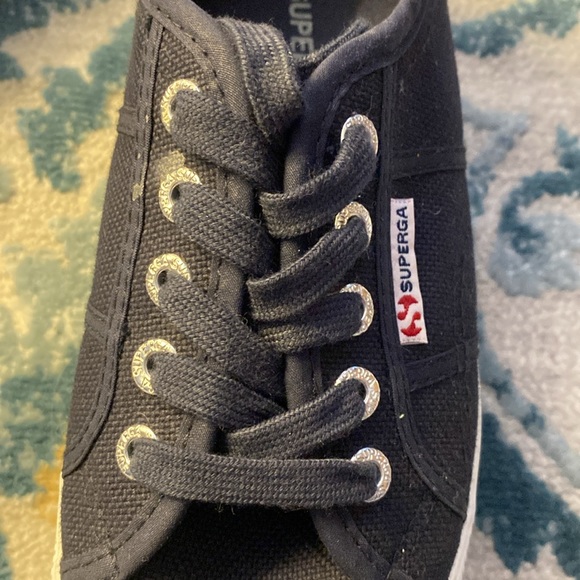 EUC - Navy Superga Platform Sneakers Size 38 (7.5) - Picture 5 of 8